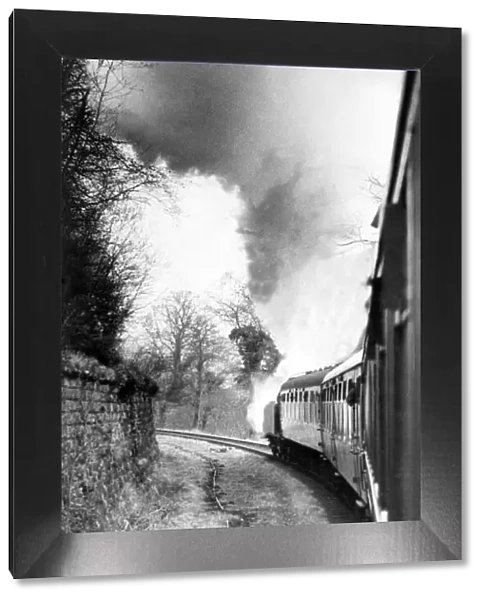 A steam trains makes its way majestically round a bend on the Tanfield Railway on 23rd