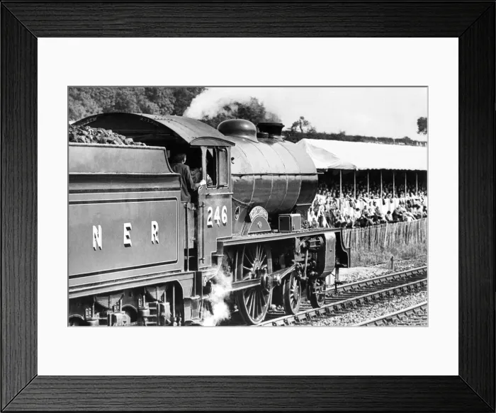 Framed Print : LNER Steam Engine No. 246, Morayshire, making its way past the crowds on the Shildon to Framed Print : LNER Steam Engine No. 246, Morayshire, making its way past the crowds on the Shildon to