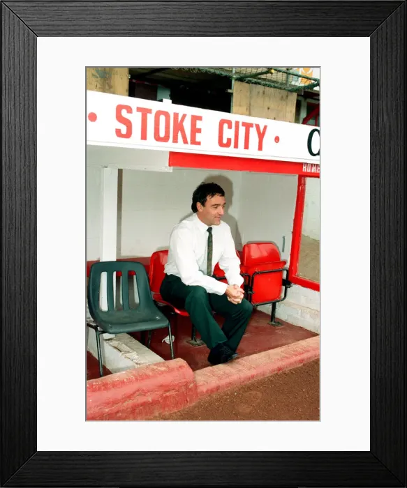 Framed Print : Lou Macari back at the Victoria Ground to be manager of Stoke City for the second time