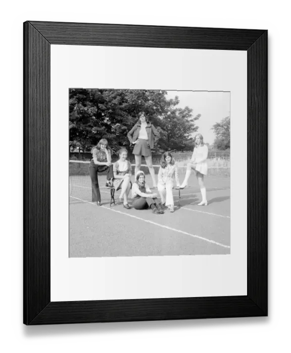 Framed Print : Schoolgirls from Church High School in Newcastle model the latest fashion 14 July 1971