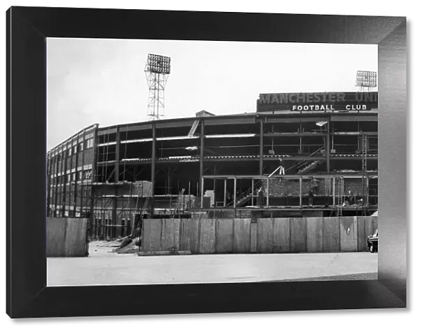 Construction work in progress at Old Trafford. 7th July 1963