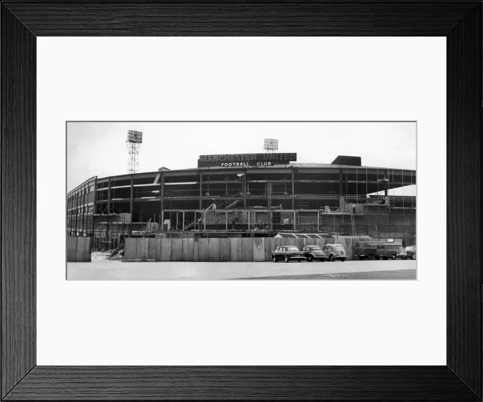 Framed Print : Construction work in progress at Old Trafford. 7th July 1963