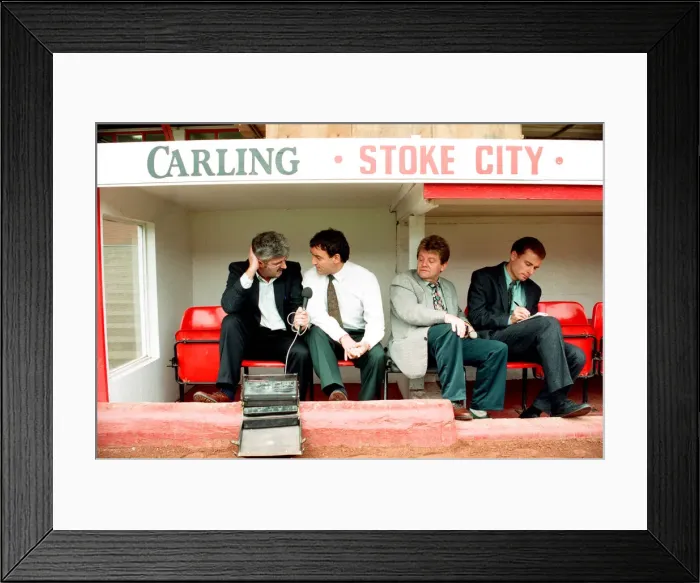 Framed Print : Lou Macari back at the Victoria Ground to be manager of Stoke City for the second time