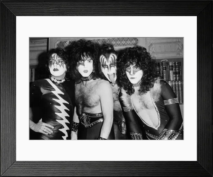 Framed Print : American rock group Kiss whose new album Creatures of the Night Framed Print : American rock group Kiss whose new album Creatures of the Night