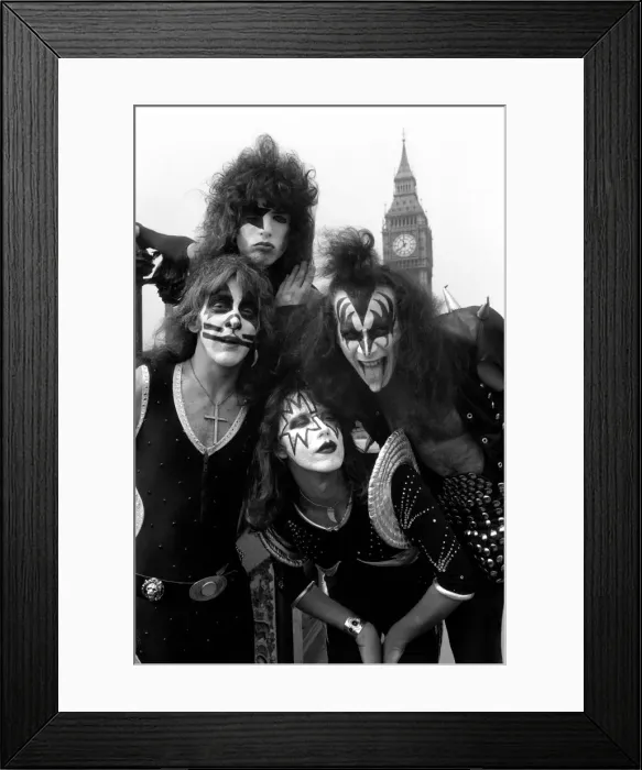 Framed Print : Kiss, the spectacular and colourful American rock group arrived in Britain Framed Print : Kiss, the spectacular and colourful American rock group arrived in Britain