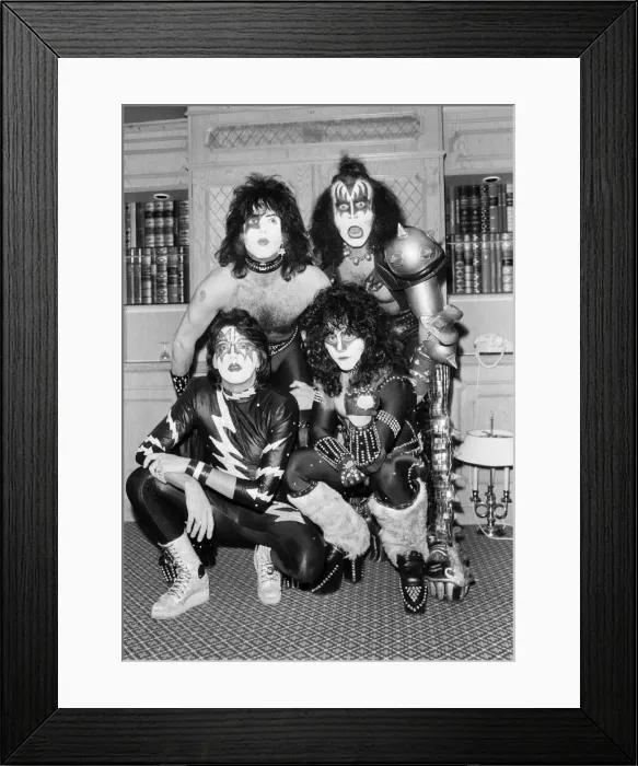 Framed Print : American rock group Kiss whose new album Creatures of the Night Framed Print : American rock group Kiss whose new album Creatures of the Night