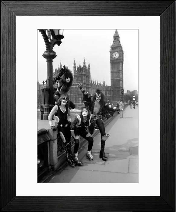 Framed Print : Kiss, the spectacular and colourful American rock group arrived in Britain Framed Print : Kiss, the spectacular and colourful American rock group arrived in Britain