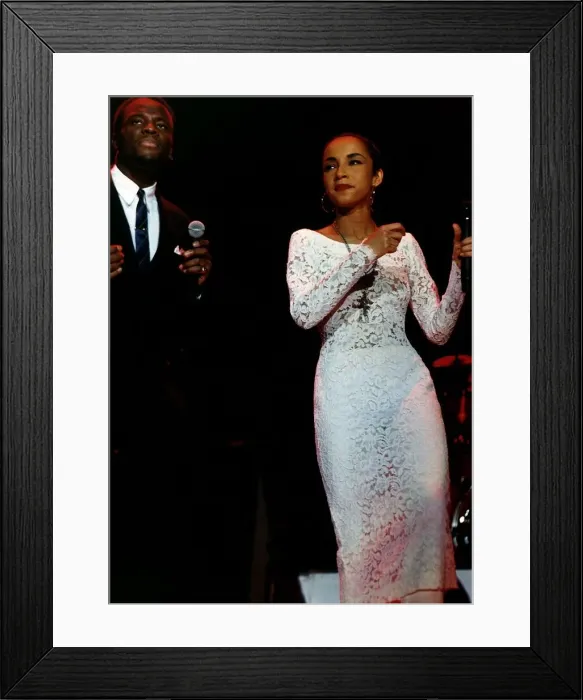 Framed Print : British singer songwriter Sade Adu, lead singer of the R&B group Sade Framed Print : British singer songwriter Sade Adu, lead singer of the R&B group Sade