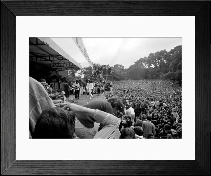 Framed Print : The Rolling Stones on stage at their free concert in London Framed Print : The Rolling Stones on stage at their free concert in London