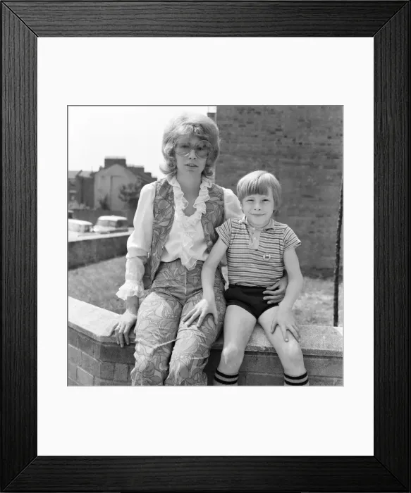 Framed Print : Rolling Stones: Pat Andrews with her and Brian Joness son Mark in July 1969 Framed Print : Rolling Stones: Pat Andrews with her and Brian Joness son Mark in July 1969
