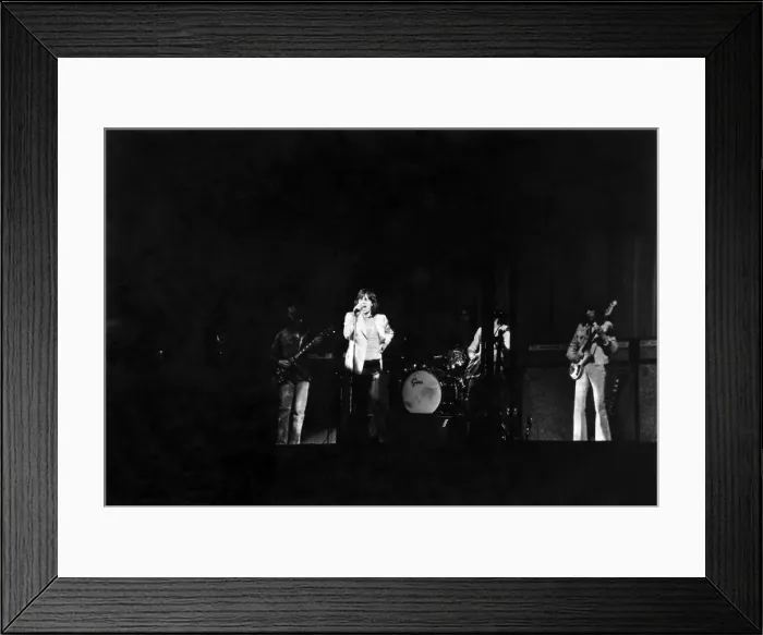 Framed Print : The Rolling Stones on stage at Greens Playhouse. 8 March 1971 Framed Print : The Rolling Stones on stage at Greens Playhouse. 8 March 1971
