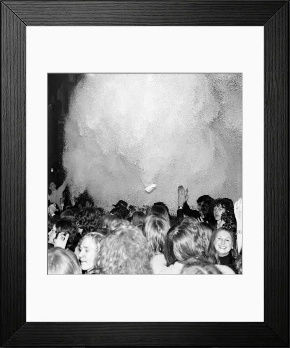 Framed Print : The audience at Rolling Stone concert at the Lyceum, London. 21 December 1969