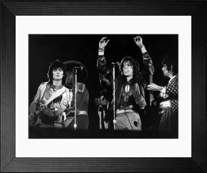 Framed Print : Rolling Stones at Krebworth Pop Festival 21 August 1976 Mick Jagger on stage with Ronnie Framed Print : Rolling Stones at Krebworth Pop Festival 21 August 1976 Mick Jagger on stage with Ronnie