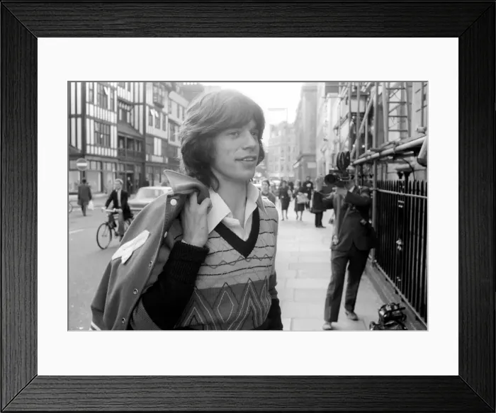 Framed Print : Rolling Stone: Mick Jagger attending court where Keith Richard & Anita Pallenberg Framed Print : Rolling Stone: Mick Jagger attending court where Keith Richard & Anita Pallenberg