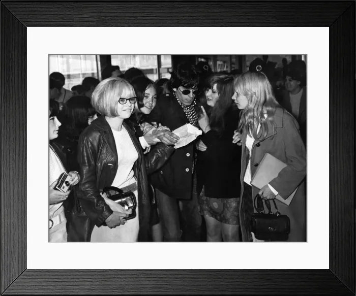 Framed Print : The Rolling Stones (seen here) were pictured at London Airport on Thursday en route for Framed Print : The Rolling Stones (seen here) were pictured at London Airport on Thursday en route for