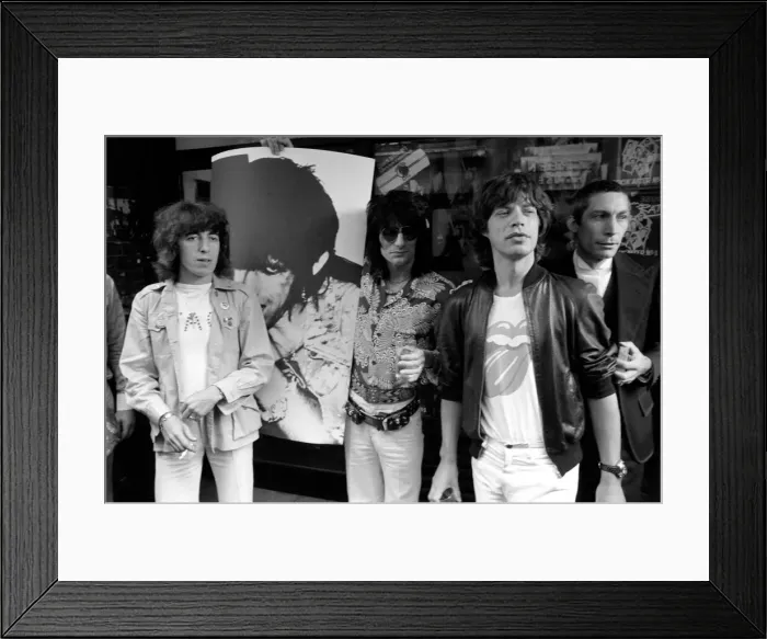 Framed Print : The Rolling Stones without Keith Richard launched their new record Framed Print : The Rolling Stones without Keith Richard launched their new record