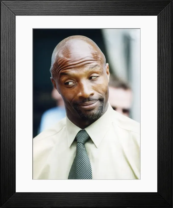 Framed Print : Sky Blue legend Cyrille Regis thanked fans for their support as he took a bow