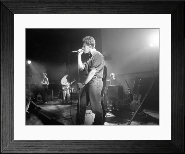 Framed Print : Terry Hall and The Colourfield performed on stage at Coventry Lanchester Polytechnic in Framed Print : Terry Hall and The Colourfield performed on stage at Coventry Lanchester Polytechnic in