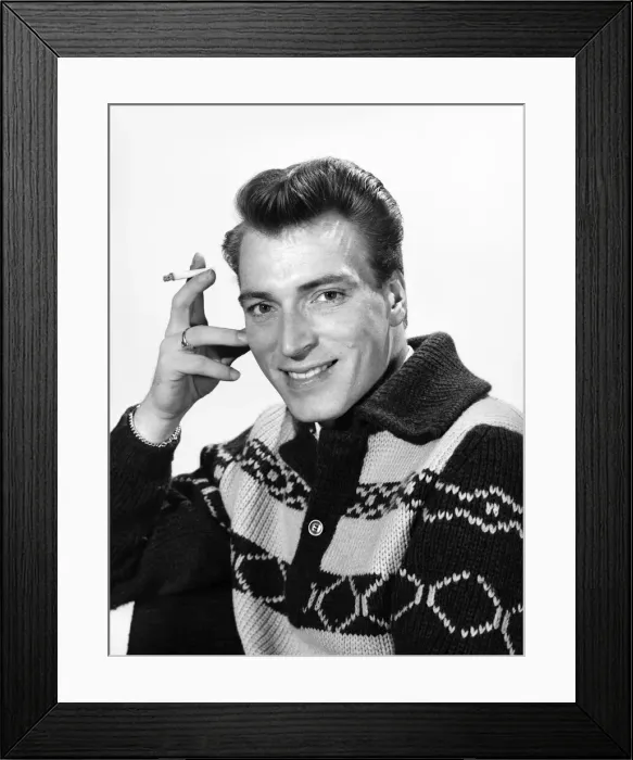 Framed Print : Singer Frank Ifield seen here posing for the Reveille newspaper for a fashion feature Framed Print : Singer Frank Ifield seen here posing for the Reveille newspaper for a fashion feature