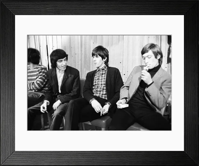 Framed Print : The Rolling Stones at a press conference after meeting fans on Broadway Framed Print : The Rolling Stones at a press conference after meeting fans on Broadway