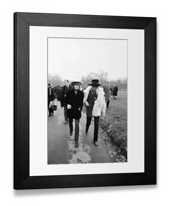 Framed Print : The Rolling Stones pictured in Green Park London for a press conference prior to their