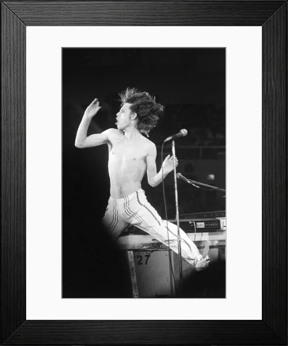 Framed Print : Rolling Stones. Mick Jagger sings on stage during the groups tour of the USA Framed Print : Rolling Stones. Mick Jagger sings on stage during the groups tour of the USA