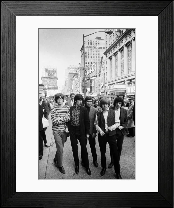 Framed Print : The Rolling Stones on Broadway. l-r Mick Jagger, Keith Richards, Charlie Watts