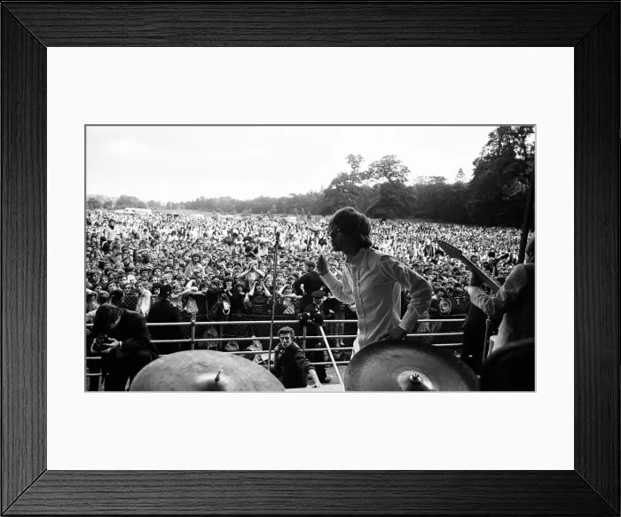 Framed Print : The Rolling Stones at Longleat, home of Lord Bath. Mick Jagger on stage Framed Print : The Rolling Stones at Longleat, home of Lord Bath. Mick Jagger on stage