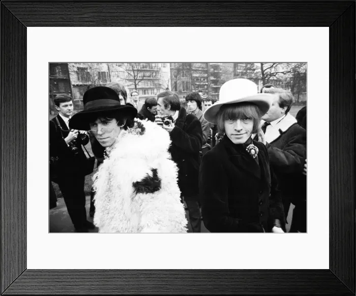 Framed Print : The Rolling Stones pictured in Green Park London for a press conference prior to their