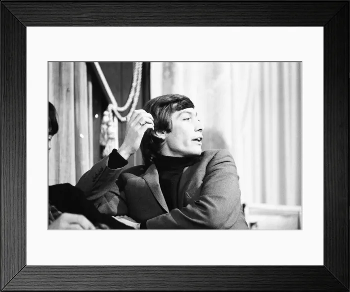 Framed Print : Charlie Watts of The Rolling Stones in the studio after meeting fans on Broadway