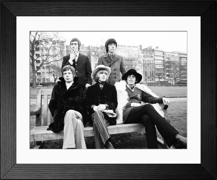 Framed Print : The Rolling Stones pictured in Green Park London for a press conference prior to their Framed Print : The Rolling Stones pictured in Green Park London for a press conference prior to their