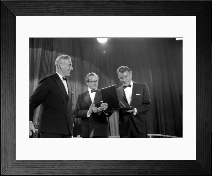 Framed Print : Richard Burton seen here receiving best actor award from Lord Mountbatten. April 1967 Framed Print : Richard Burton seen here receiving best actor award from Lord Mountbatten. April 1967