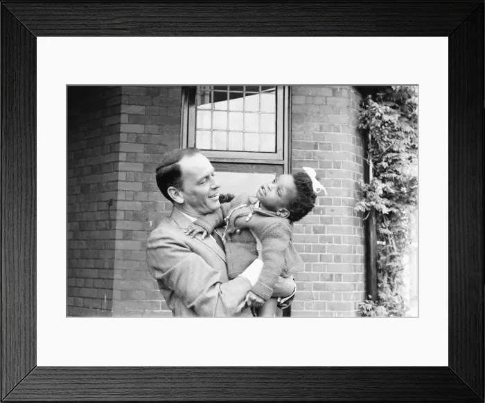 Framed Print : Frank Sinatra seen here during a visit to Royal National College for the Blind at Norwood Framed Print : Frank Sinatra seen here during a visit to Royal National College for the Blind at Norwood
