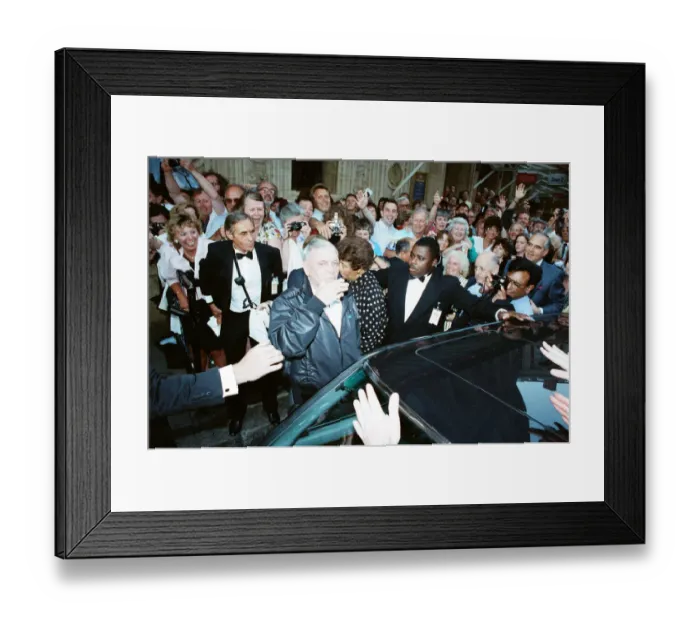 Framed Print : Singer Frank Sinarta is mobbed by waiting fans as he arrives at the Royal Albert Hall to Framed Print : Singer Frank Sinarta is mobbed by waiting fans as he arrives at the Royal Albert Hall to