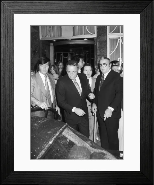 Framed Print : Frank Sinatra seen here out and about town in Londons West End Framed Print : Frank Sinatra seen here out and about town in Londons West End