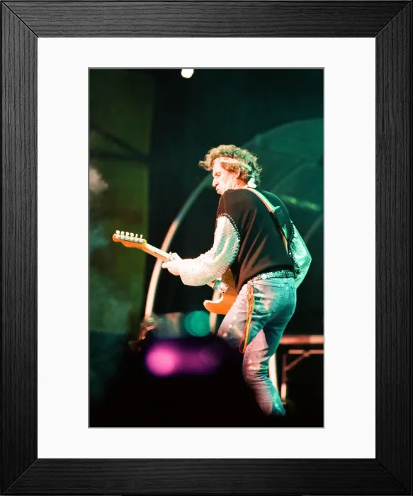 Framed Print : The Rolling Stones performing at Wembley Stadium, London, England. Keith Richards
