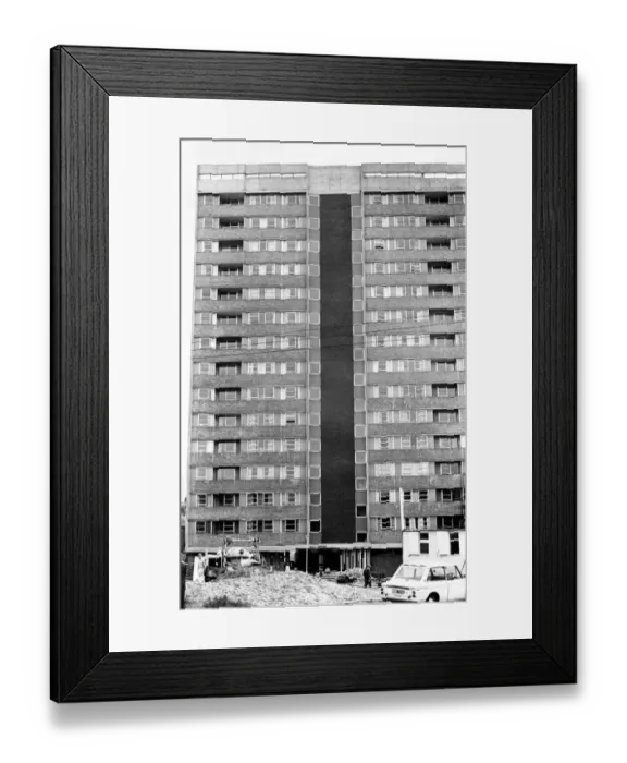 Framed Print : Mill House high rise flats at Spital Tongues in Newcastle 20 September 1967