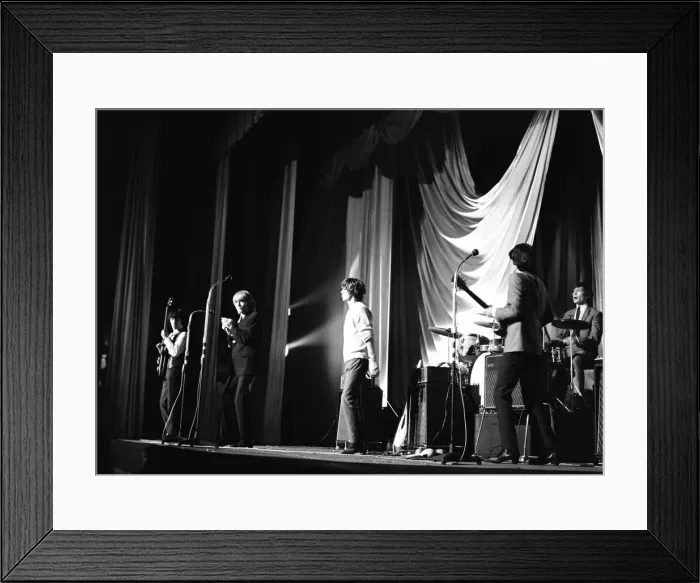 Framed Print : The Rolling Stones performing at the ABC Cinema Chester while on tour with Inez & Charlie