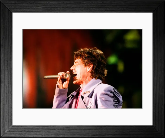 Framed Print : The Rolling Stones performing at Wembley Stadium, London, England. Mick Jagger Framed Print : The Rolling Stones performing at Wembley Stadium, London, England. Mick Jagger