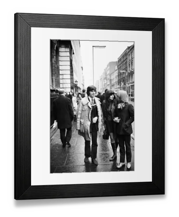 Framed Print : Chris Jagger, brother of Rolling Stones frontman Mick, seen here with Caroline Coon after Framed Print : Chris Jagger, brother of Rolling Stones frontman Mick, seen here with Caroline Coon after