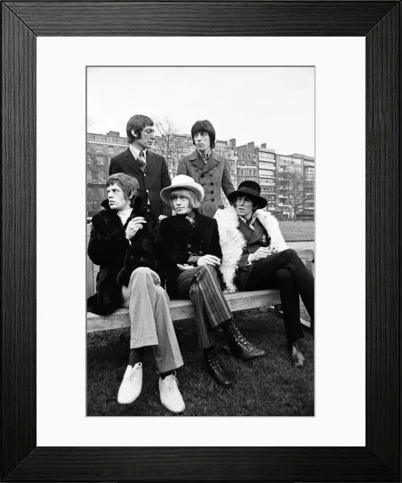 Framed Print : The Rolling Stones pictured in Green Park London for a press conference prior to their Framed Print : The Rolling Stones pictured in Green Park London for a press conference prior to their