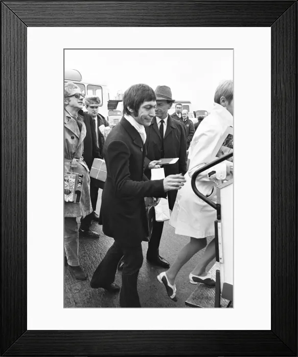 Framed Print : The Rolling Stones departure for America where they are to appear on the Ed Sullivan Framed Print : The Rolling Stones departure for America where they are to appear on the Ed Sullivan