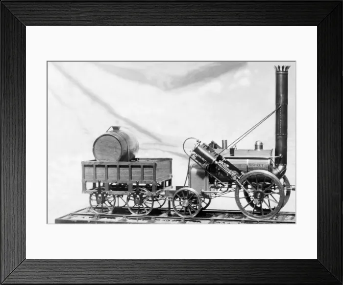 Framed Print : A fine model of the famous George Stephenson locomotive Rocket