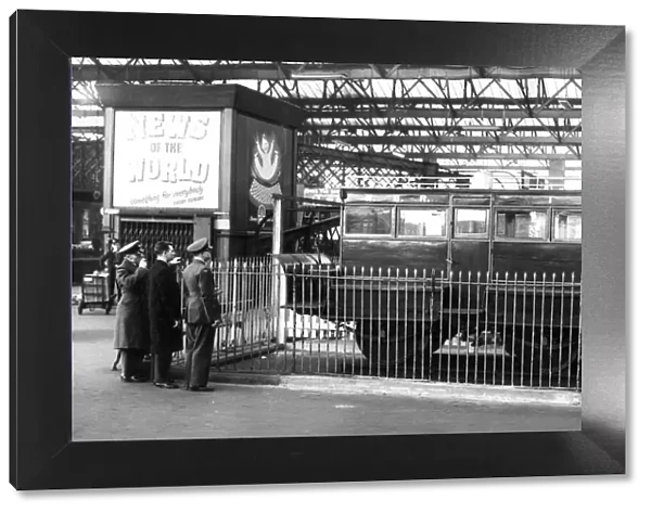 The Dandy a horse drawn tram in Carlisle Station on 12 November 1959