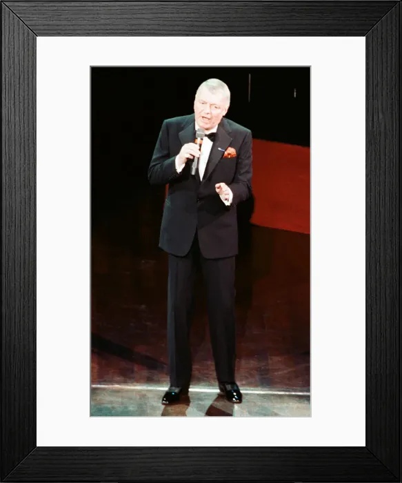 Framed Print : Singer Frank Sinatra seen here performing on stage at the Royal Albert Hall Framed Print : Singer Frank Sinatra seen here performing on stage at the Royal Albert Hall