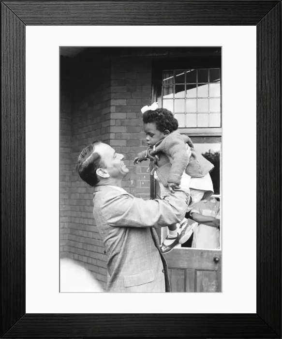 Framed Print : Frank Sinatra seen here during a visit to Royal National College for the Blind at Norwood Framed Print : Frank Sinatra seen here during a visit to Royal National College for the Blind at Norwood