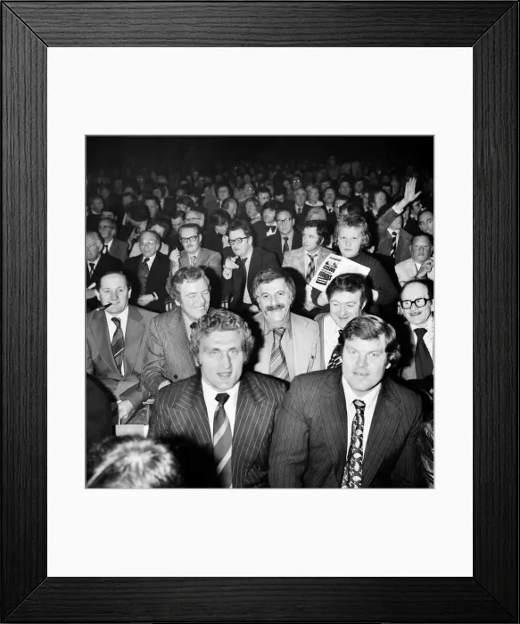 Framed Print : Boxing at Wembley Empire Pool Heavyweight boxer Joe Bugner seen here in the crowd Framed Print : Boxing at Wembley Empire Pool Heavyweight boxer Joe Bugner seen here in the crowd