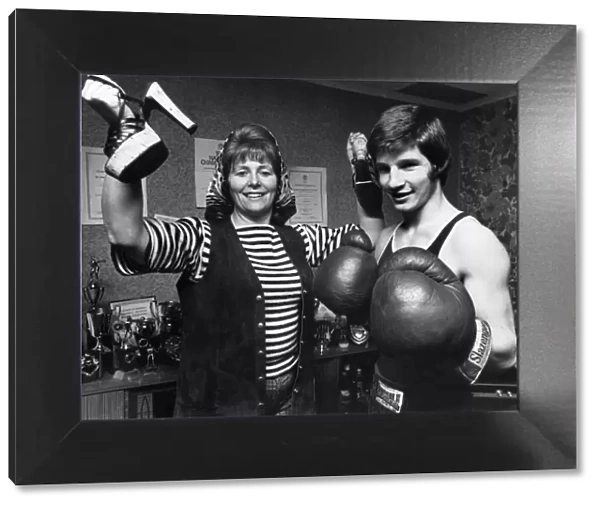 Schoolboy boxer Simon Lee with his mother Saphire Lee. Mrs Lee has been reported to