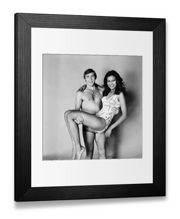 Framed Print : Boxer John H. Stracey and Miss World Wilnelia Merced. January 1976 Framed Print : Boxer John H. Stracey and Miss World Wilnelia Merced. January 1976
