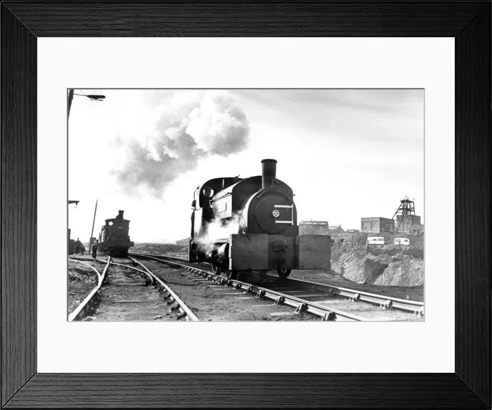 Framed Print : Two engines running along the Tanfield Railway on 14th April 1974 Framed Print : Two engines running along the Tanfield Railway on 14th April 1974